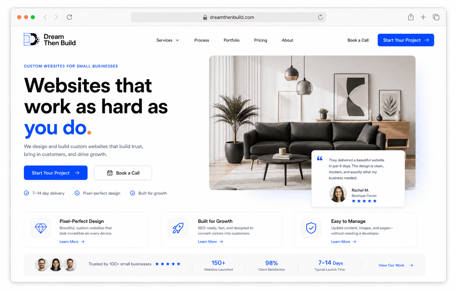 Custom website preview screenshot