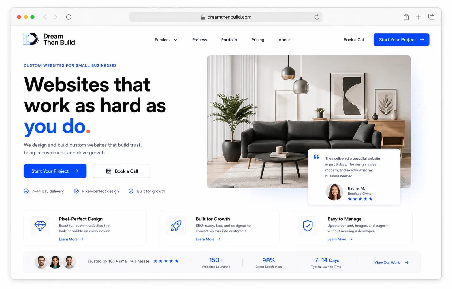 Custom website preview screenshot