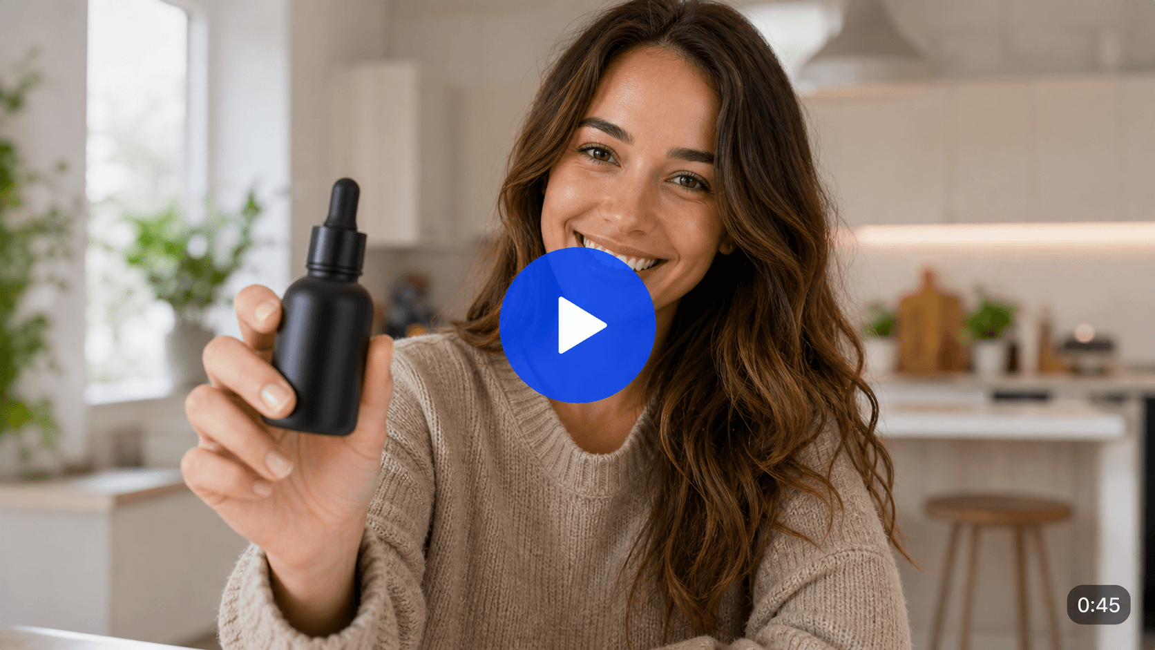 UGC video thumbnail with product creator